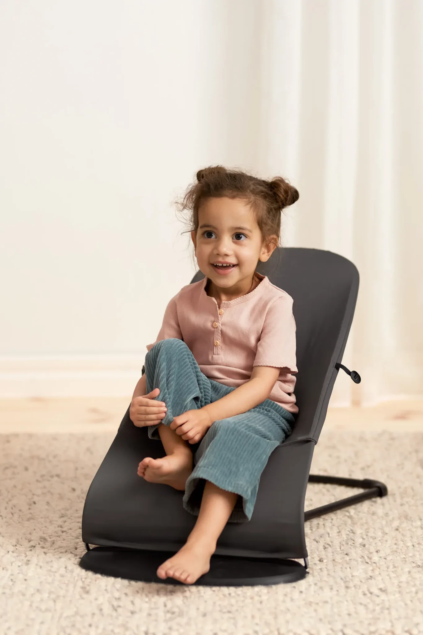 BabyBjörn Ležaljka za bebe Soft Woven/Jersey, Dark Gray - Image 5