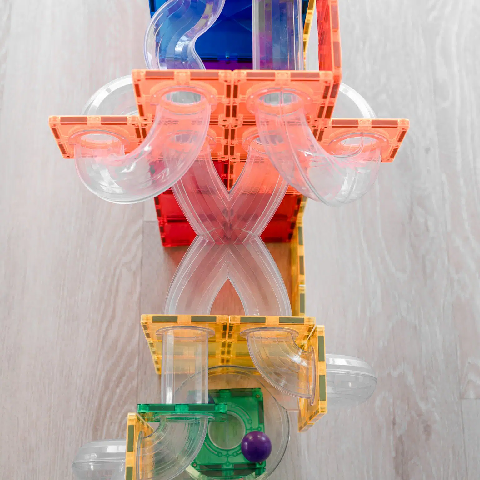Connetix Tiles Rainbow Ball Run Expansion set (66 kom) - Image 2