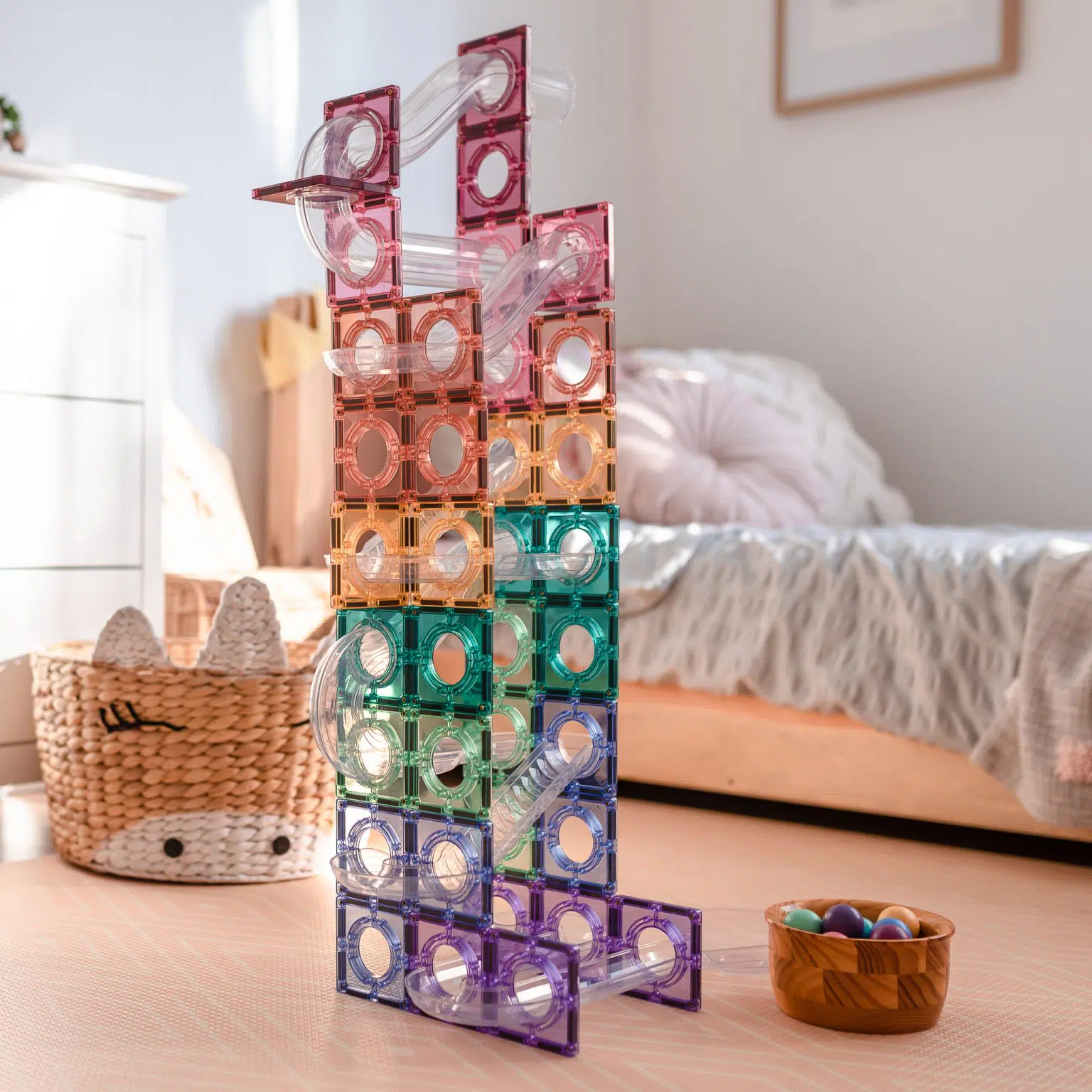Connetix Tiles Pastel Ball Run set (106 kom) - Image 3