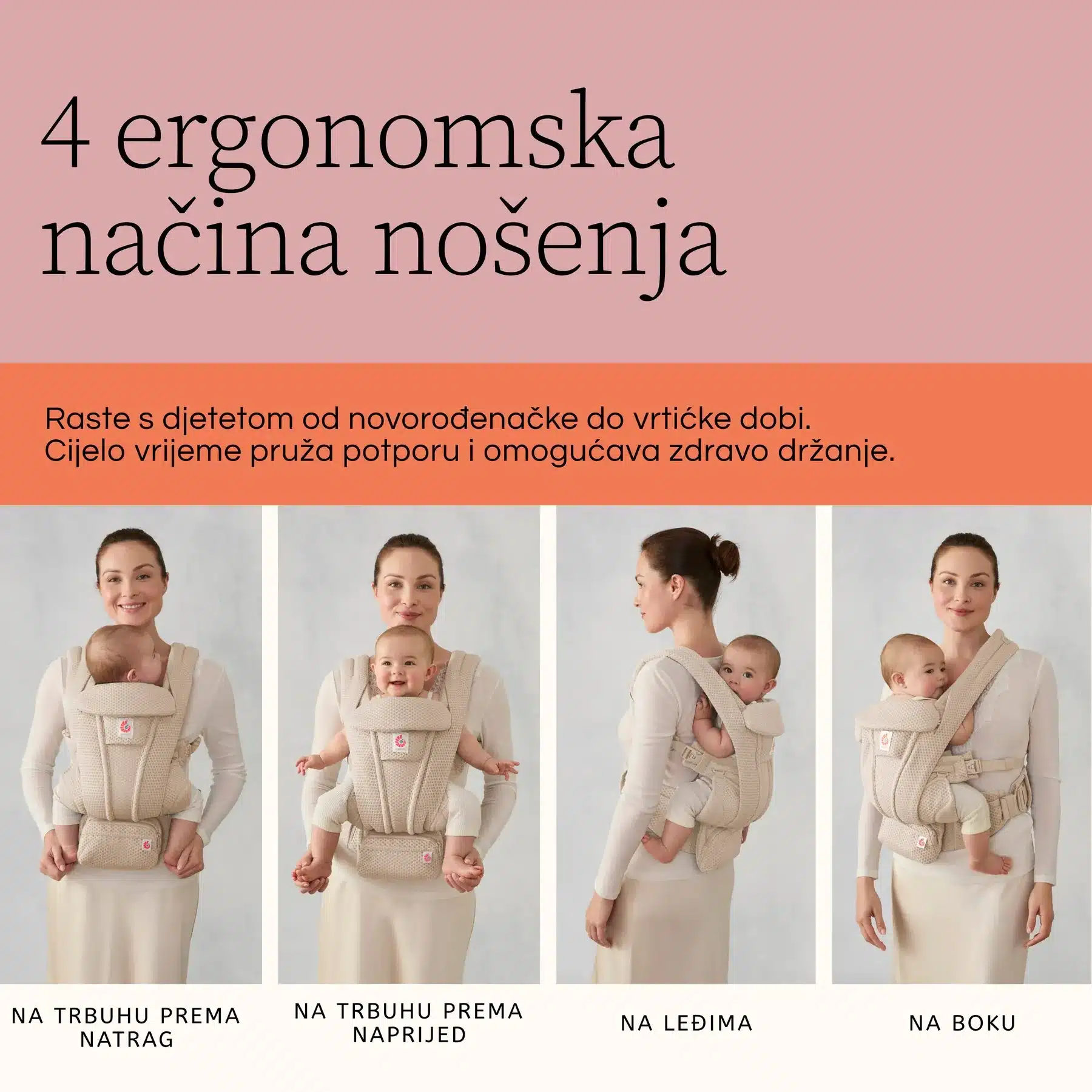 Ergobaby Omni Deluxe Mesh nosiljka Graphite Grey - Image 4