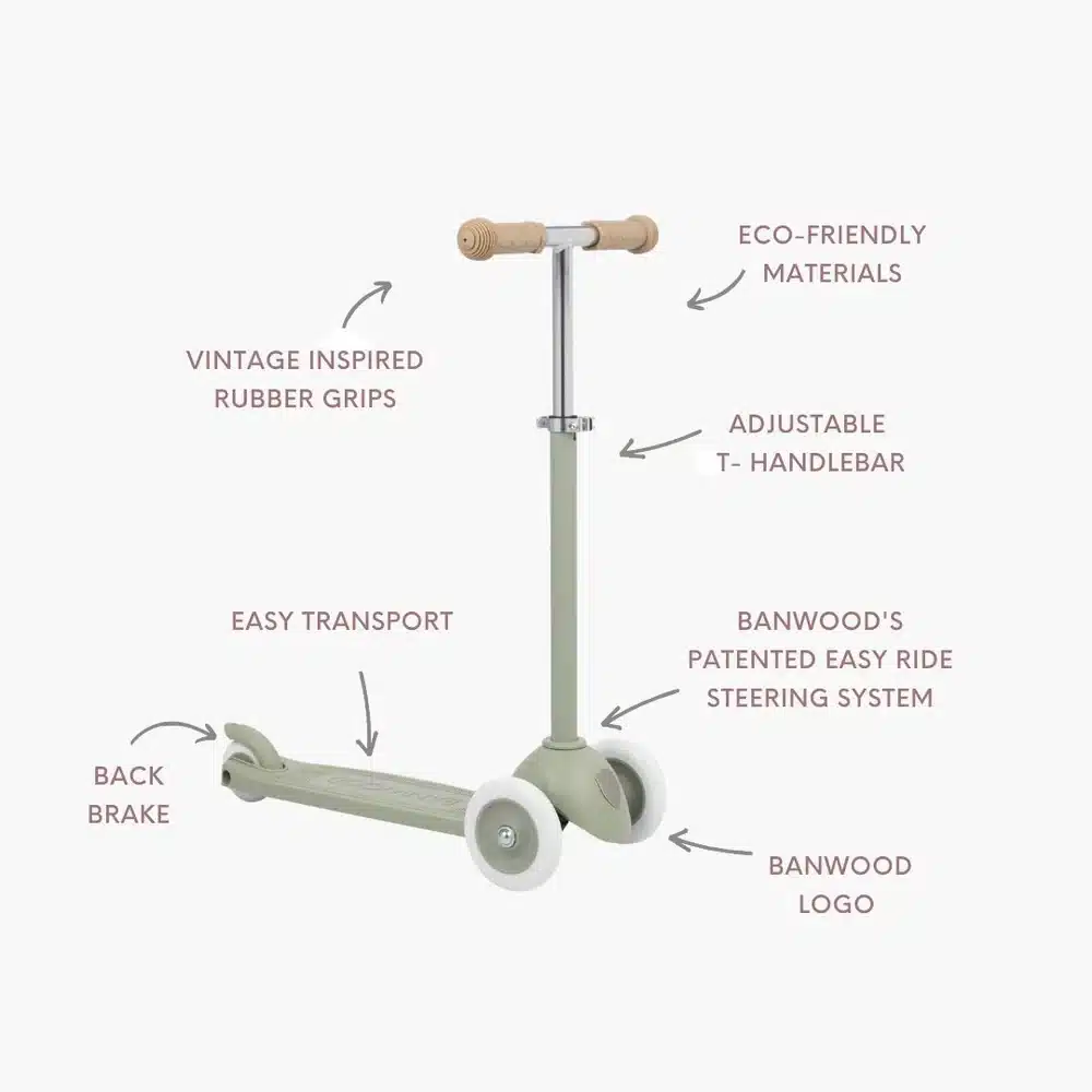Banwood ECO Romobil Trotinet Olive - Image 5
