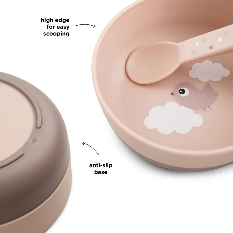 Done by Deer Foodie zdjelica s anti-slip bazom Happy clouds Powder - Image 2