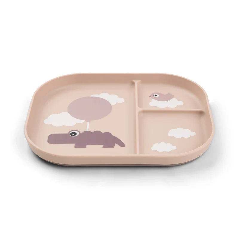 Done by Deer Protuklizni tanjir sa pregradama za hranu Happy clouds Powder - Image 5
