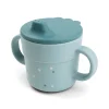 Done by Deer Foodie 2u1 šoljica sa 2 ručke – Happy dots Blue