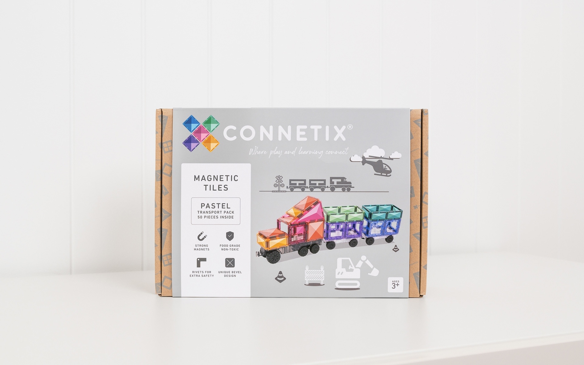 Connetix Tiles Pastel Transport set (50 kom) - Image 12