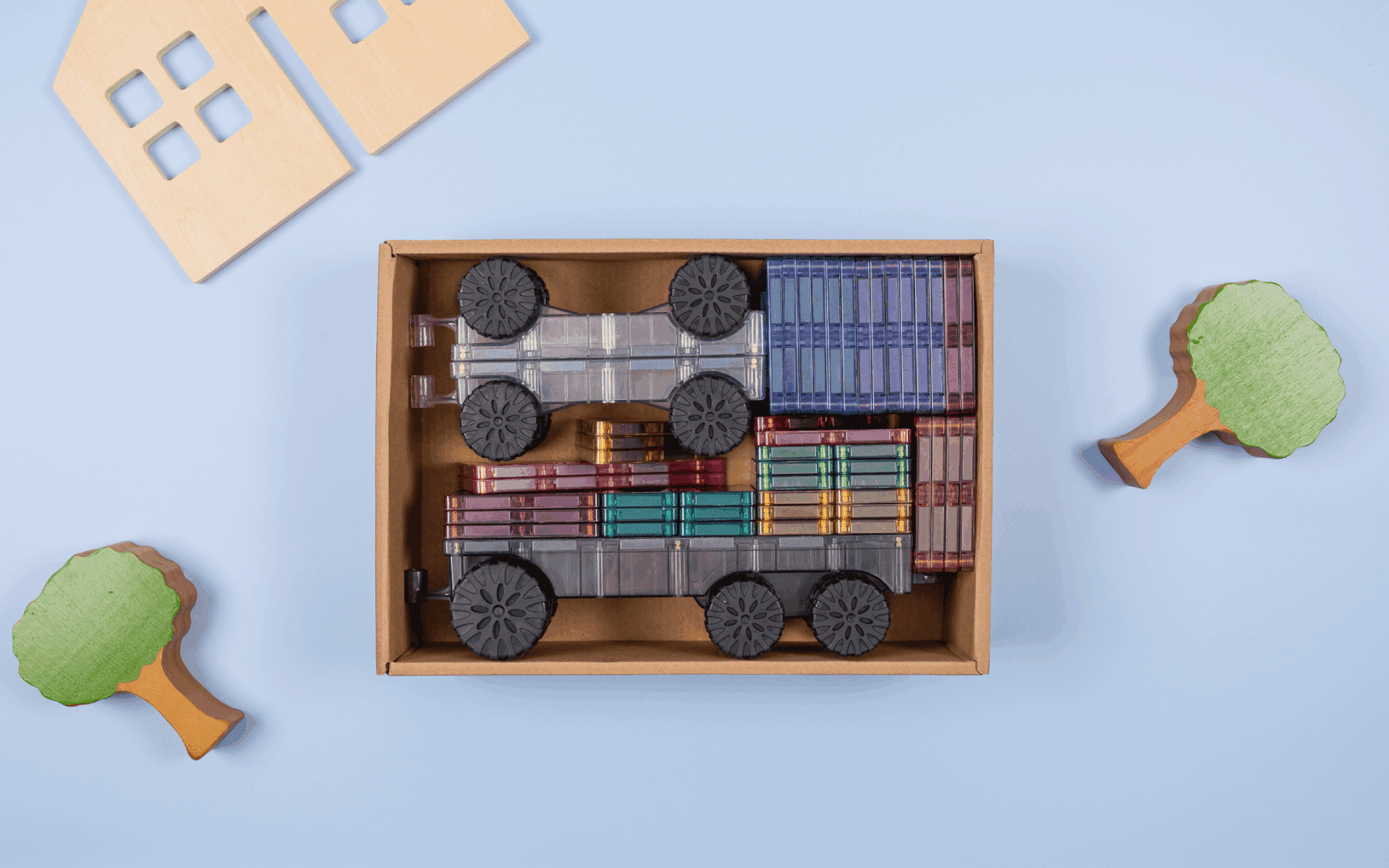 Connetix Tiles Pastel Transport set (50 kom) - Image 13