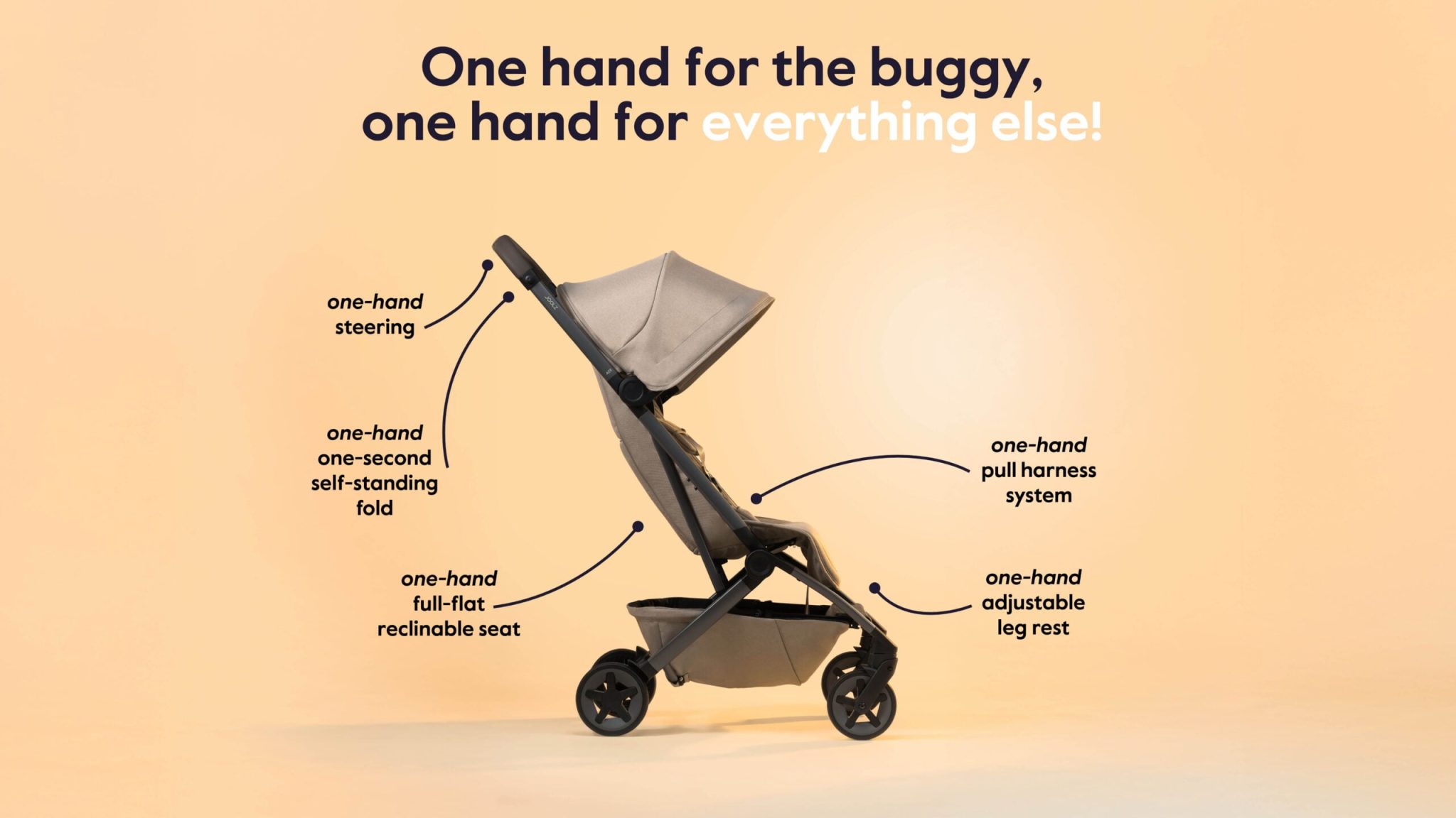 Joolz Aer² buggy kompaktna putna kolica, Dark navy blue - Image 2