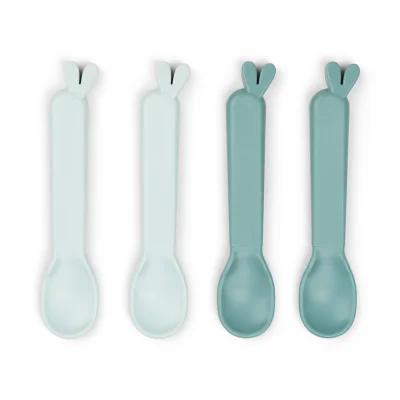 Done by Deer Set od 4 silikonske kašikice Kidish – Lalee Blue