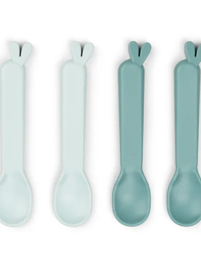 Done by Deer Set od 4 silikonske kašikice Kidish – Lalee Blue