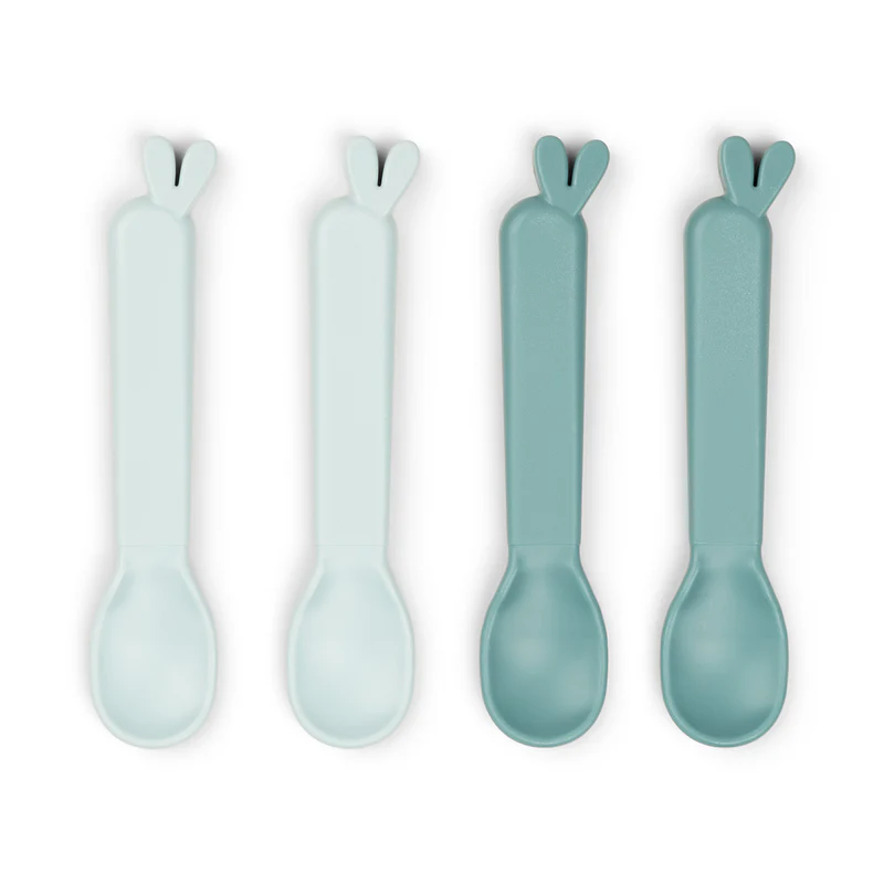 Done by Deer Set od 4 silikonske kašikice Kidish – Lalee Blue