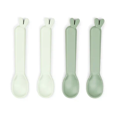 Done by Deer Set od 4 silikonske kašikice Kidish – Lalee Green