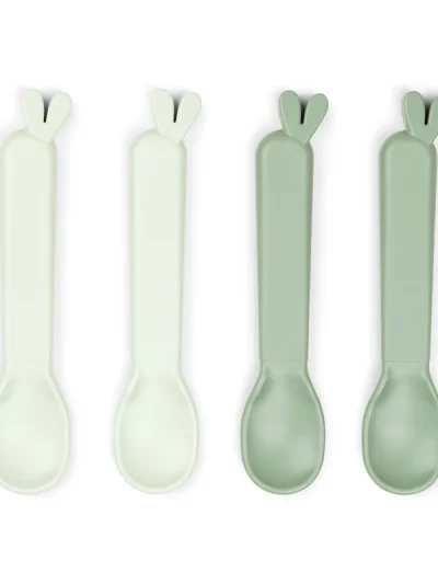 Done by Deer Set od 4 silikonske kašikice Kidish – Lalee Green