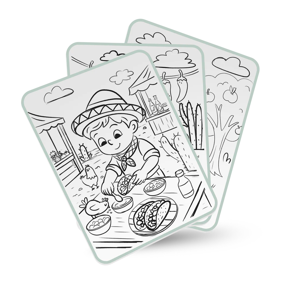 Kidywolf KIDYDRAW PAD Svjetleća tabla za crtanje s 30 ilustracija Food - Image 4