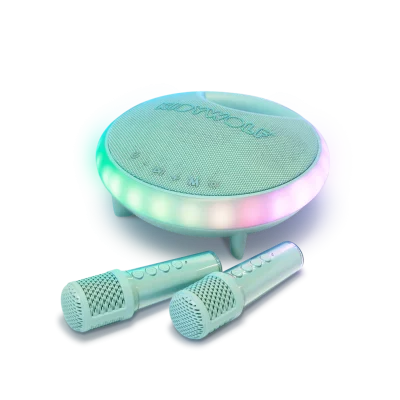 Kidywolf KIDYKARAOKE Prenosni Karaoke set s 2 mikrofona Green