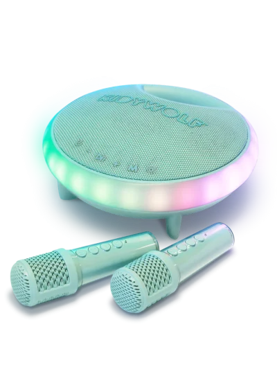 Kidywolf KIDYKARAOKE Prenosni Karaoke set s 2 mikrofona Green