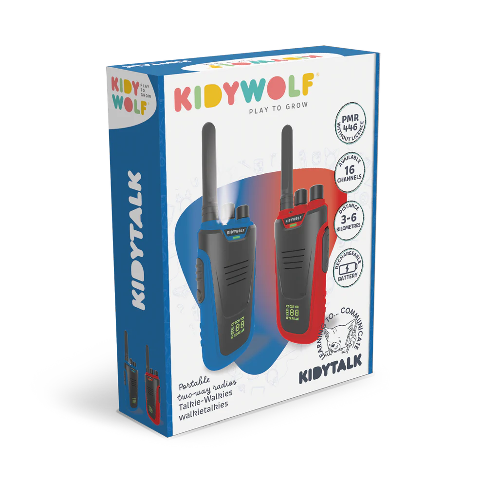 Kidywolf KIDYTALK Walkie-talkie za djecu (6 km domet) Blue Red - Image 5