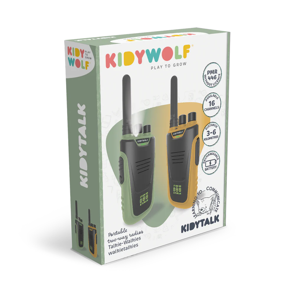 Kidywolf KIDYTALK Walkie-talkie za djecu (6 km domet) Green Orange - Image 6