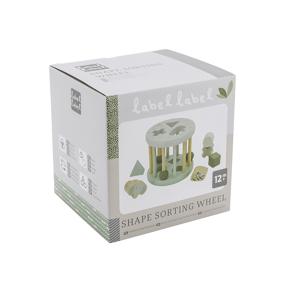 Label Label točak za sortiranje oblika Olive Green - Image 8