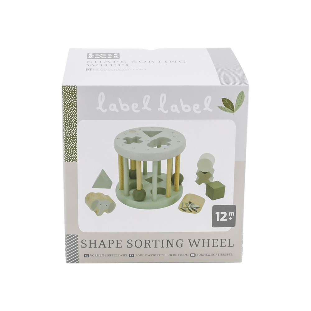 Label Label točak za sortiranje oblika Olive Green - Image 7