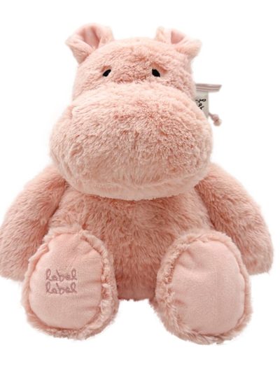 Label Label Plišana igračka Hippo Harvey M (26cm) Pink
