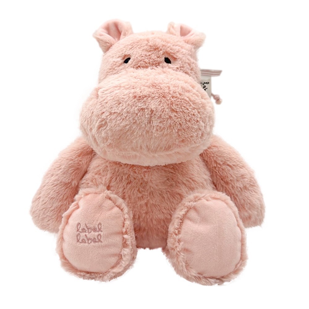 Label Label Plišana igračka Hippo Harvey M (26cm) Pink