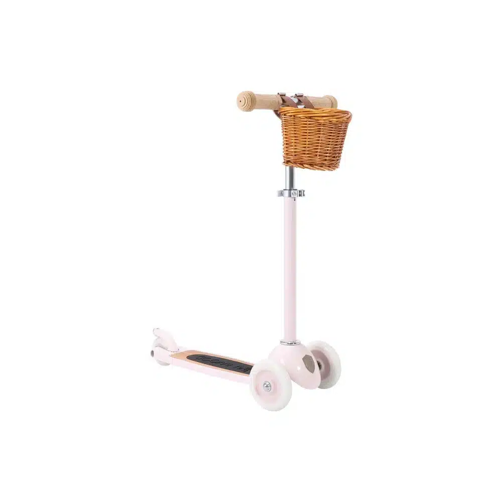 Banwood Romobil Trotinet Pink + Pletena korpica - Image 14