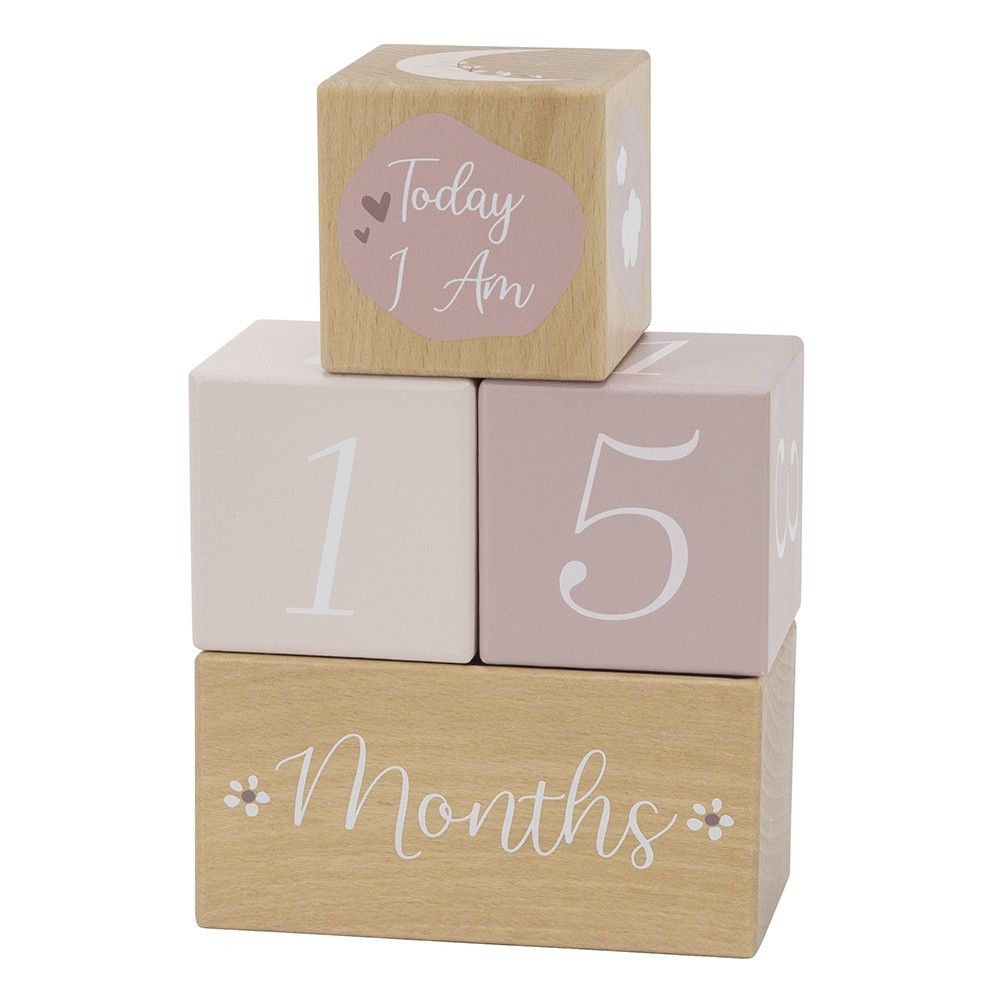 Label Label Drvene Milestone Kockice Pink - Image 7