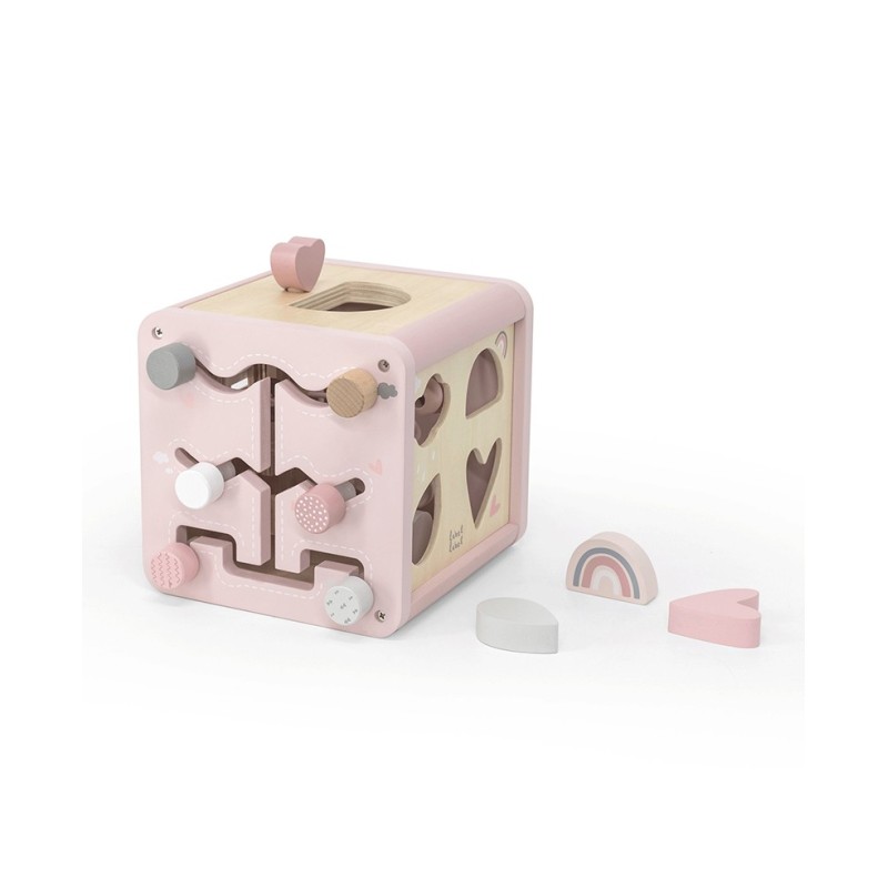 Label Label Drvena aktivnosna kocka Pink - Image 3