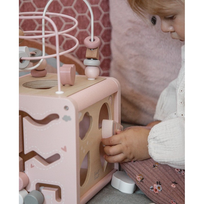 Label Label Drvena aktivnosna kocka Pink - Image 4