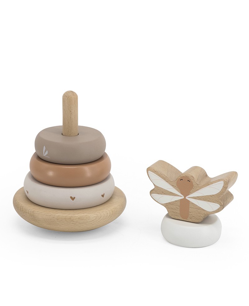 Label Label Drveni balansirajući toranj s obručima Nougat - Image 3