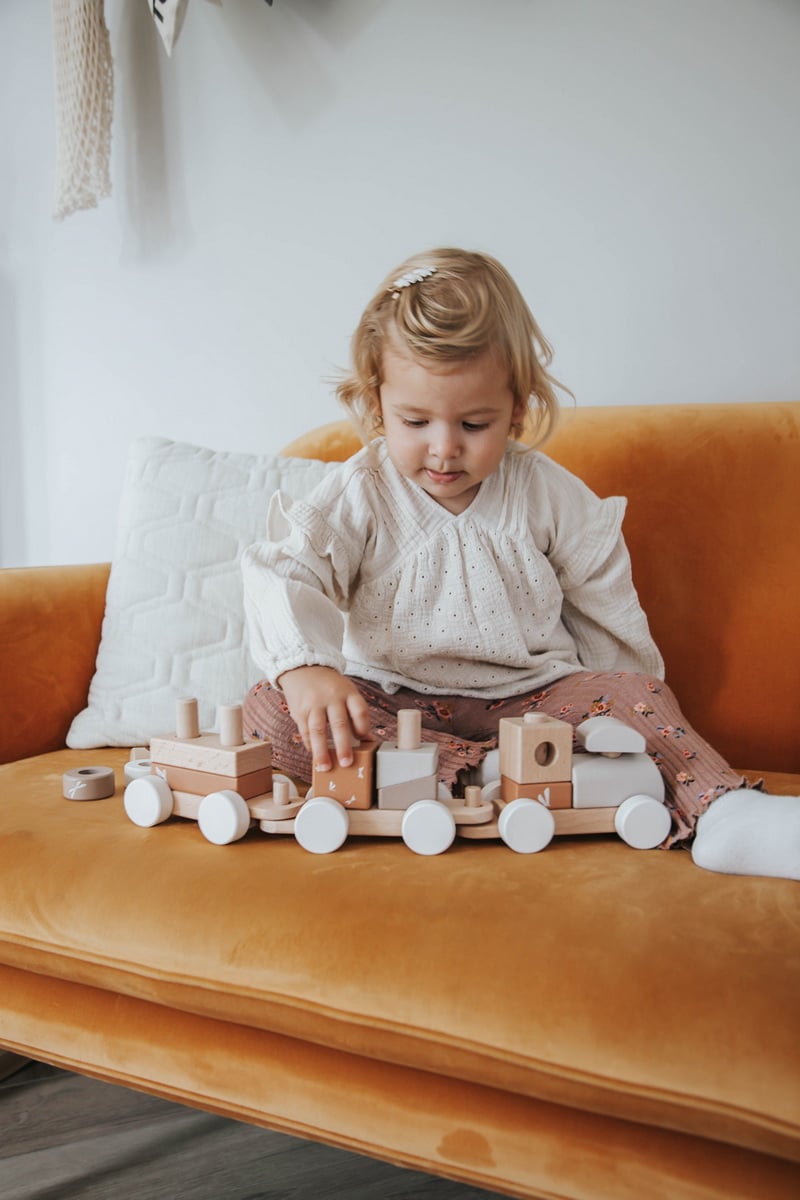 Label Label Drveni didaktički vozić za slaganje Nougat - Image 2