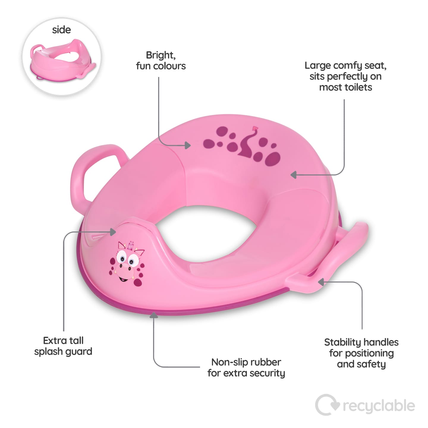 My Little Trainer Seat - Pink Dragon - Dječija daska za wc školjku - Image 6