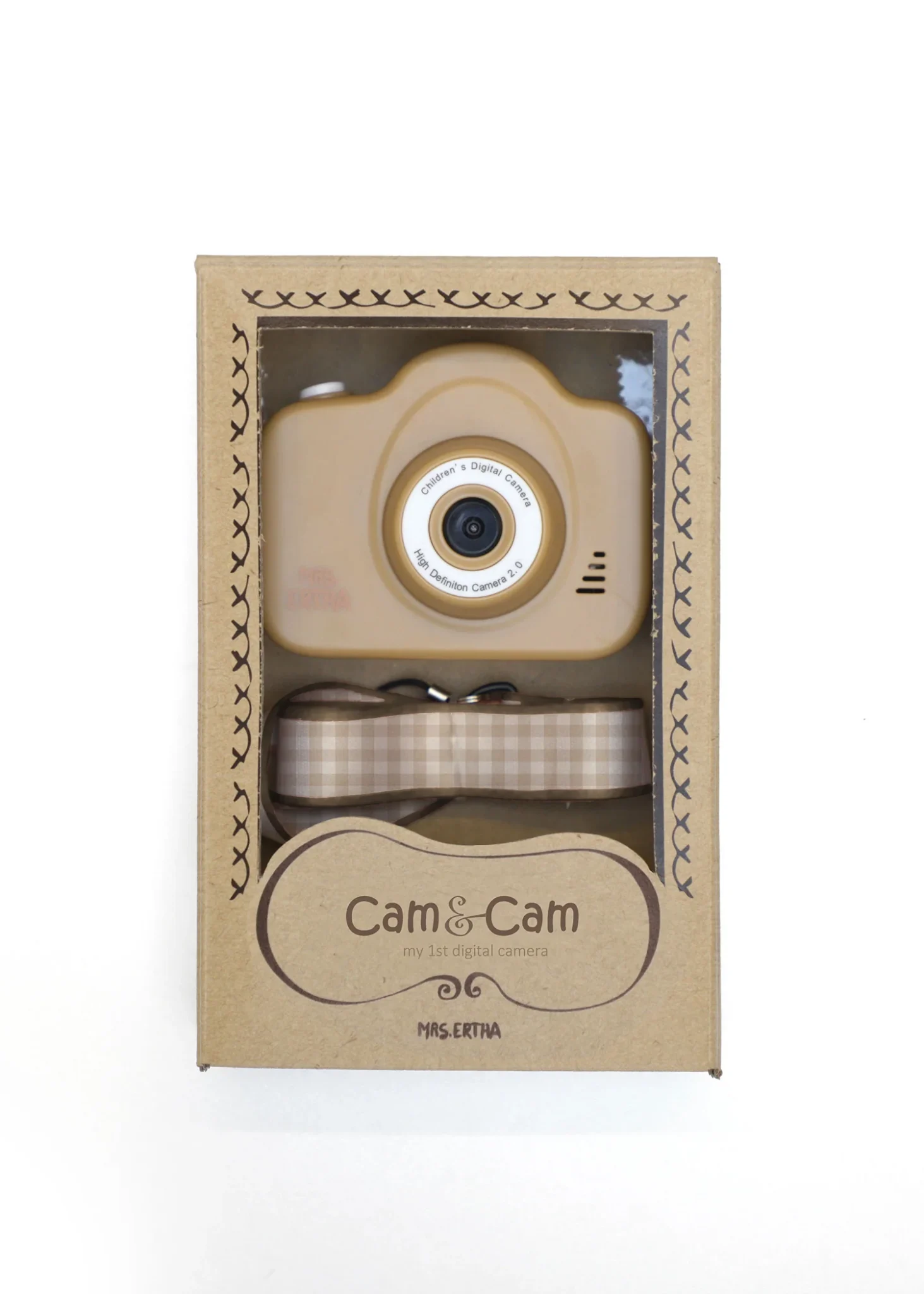 Mrs Ertha Cam Cam v25 - Moj Prvi Fotoaparat - Soft Squares Peanut