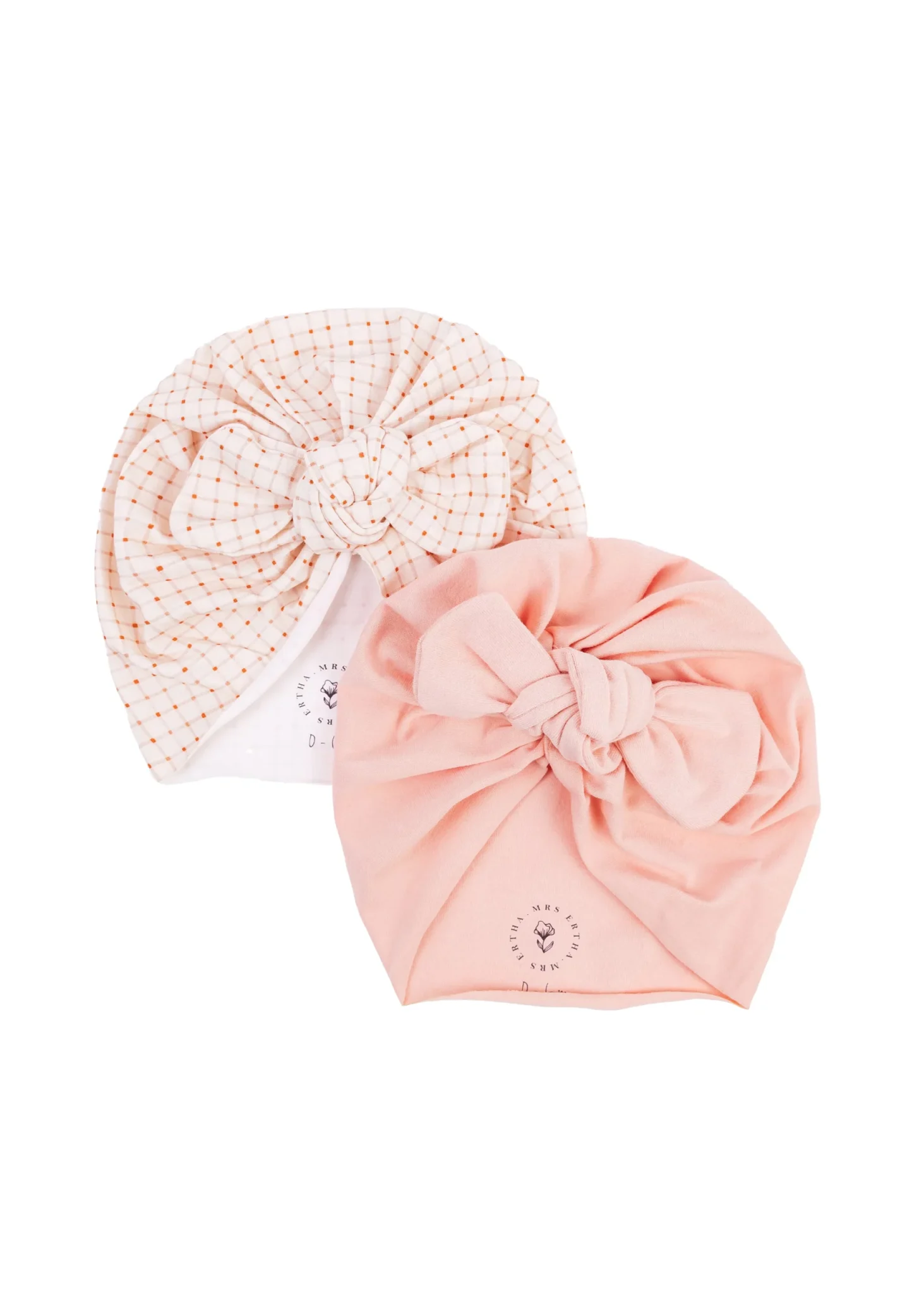 Mrs Ertha Twiny turban set (2kom) Organic Squares