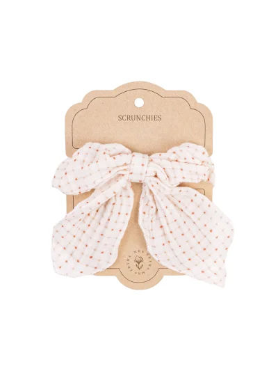 Mrs Ertha Scrunchies ukrasna gumica sa mašnom Organic Squares