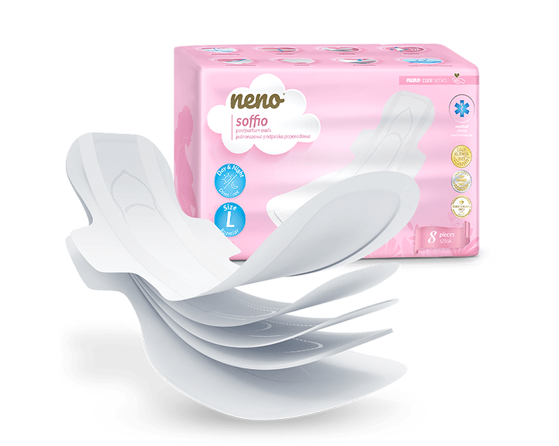 Neno Soffio Premium ultra-tanki postporođajni ulošci, 8 kom (s krilcima)