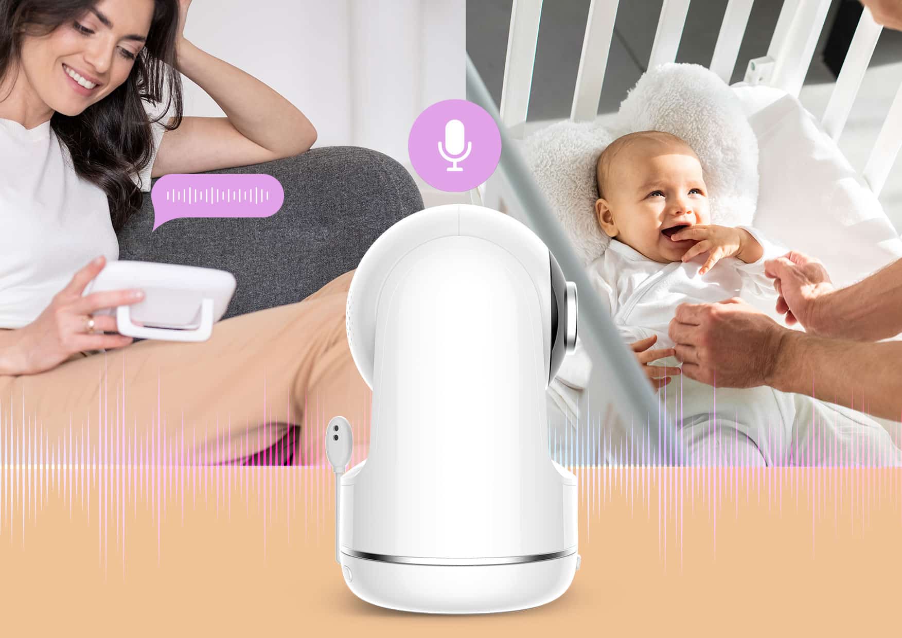 Neno Vista Wireless baby monitor s kamerom i bežičnim ekranom (2.4 GHz) - Image 2