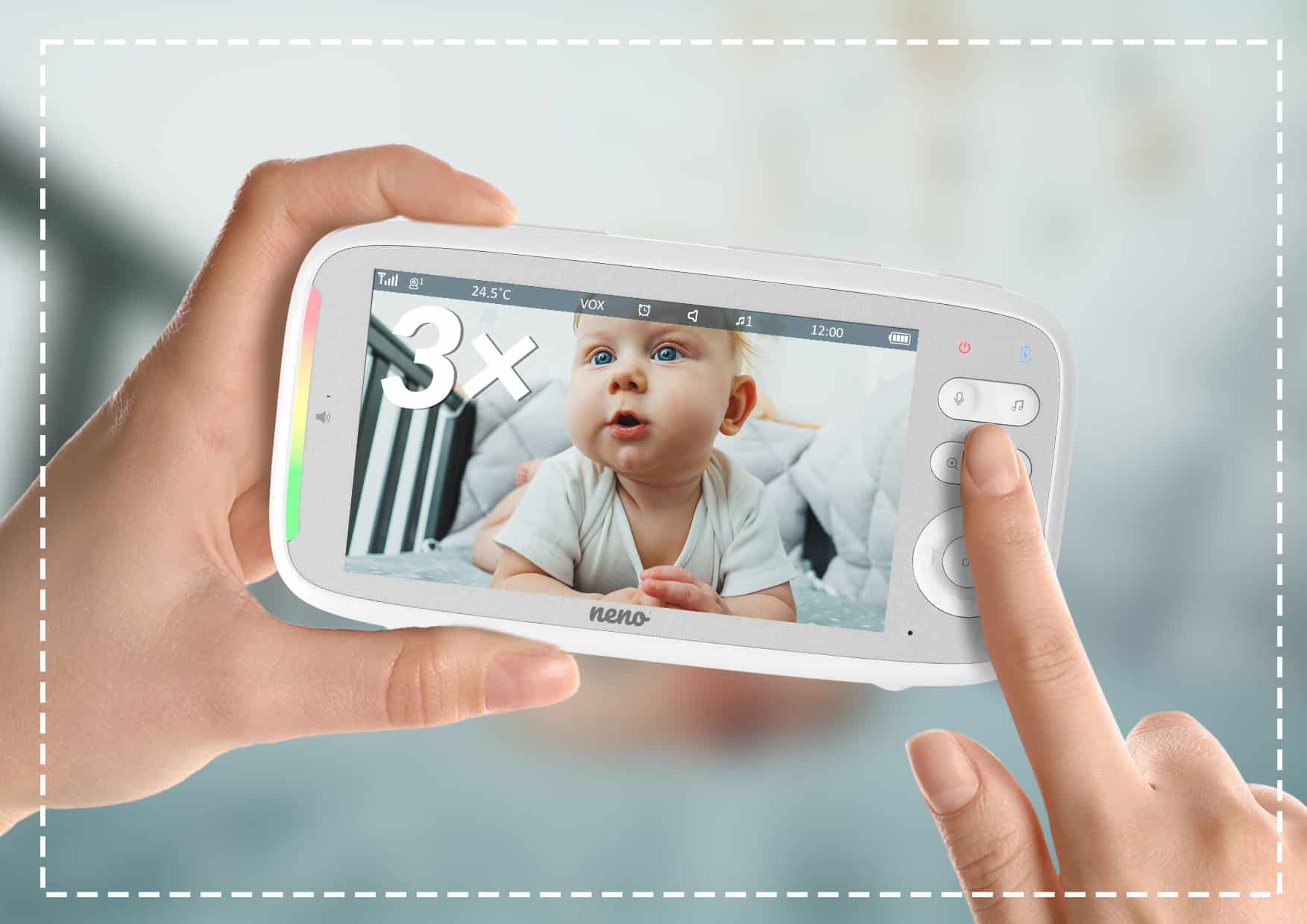 Neno Vista Wireless baby monitor s kamerom i bežičnim ekranom (2.4 GHz) - Image 9
