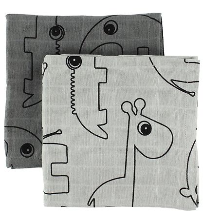 Done by Deer Komplet 2 pamučne pelene 70×70 Contour Grey - Image 2