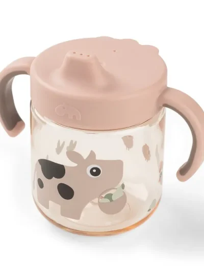Done by Deer 2u1 čaša-kljunašica s dvije ručke Tiny farm Powder