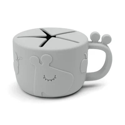 Done by Deer Silikonska čaša za grickalice Peekaboo Raffi Grey