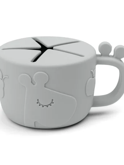 Done by Deer Silikonska čaša za grickalice Peekaboo Raffi Grey