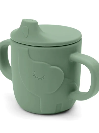Done by Deer Peekaboo 2 u 1 - šoljica sa 2 ručke - Elphee Green