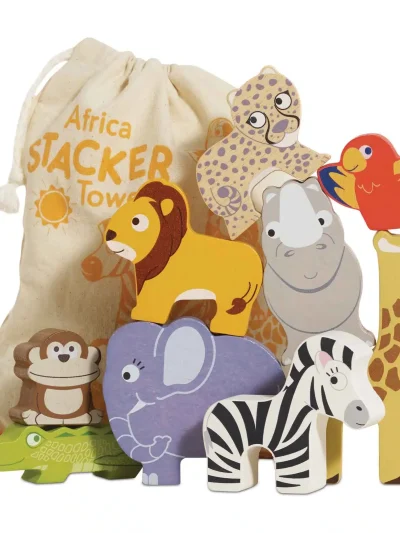 Le Toy Van Drvene životinjice za slaganje Afrika