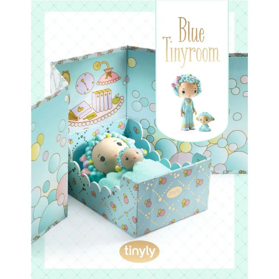Djeco Tinyly lutkica Blue & Bubble u kutiji spavaća sobica - Image 3