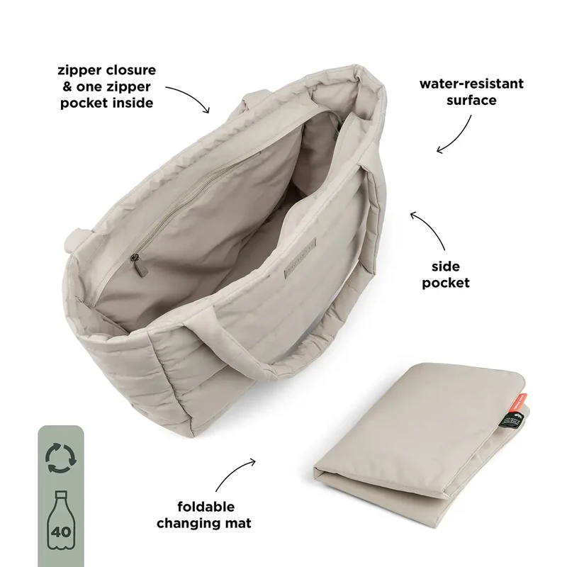 Done by Deer torba Quilted changing tote bag Sand - Image 5