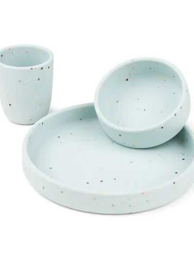 Done by Deer Silikonski set za jelo – Confetti Blue