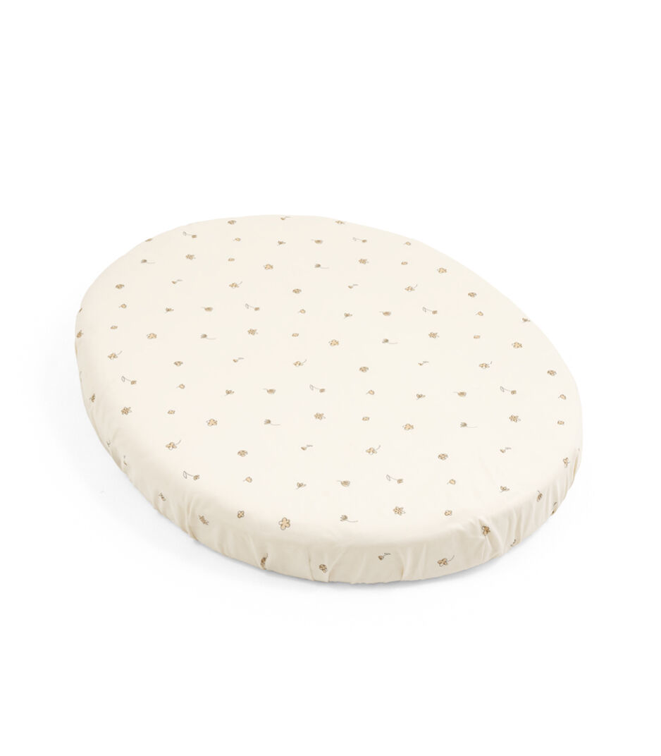 Stokke Sleepi™ Mini Prekrivač (čaršaf) Mini Fitted Sheet Flower Ecru V3 OCS