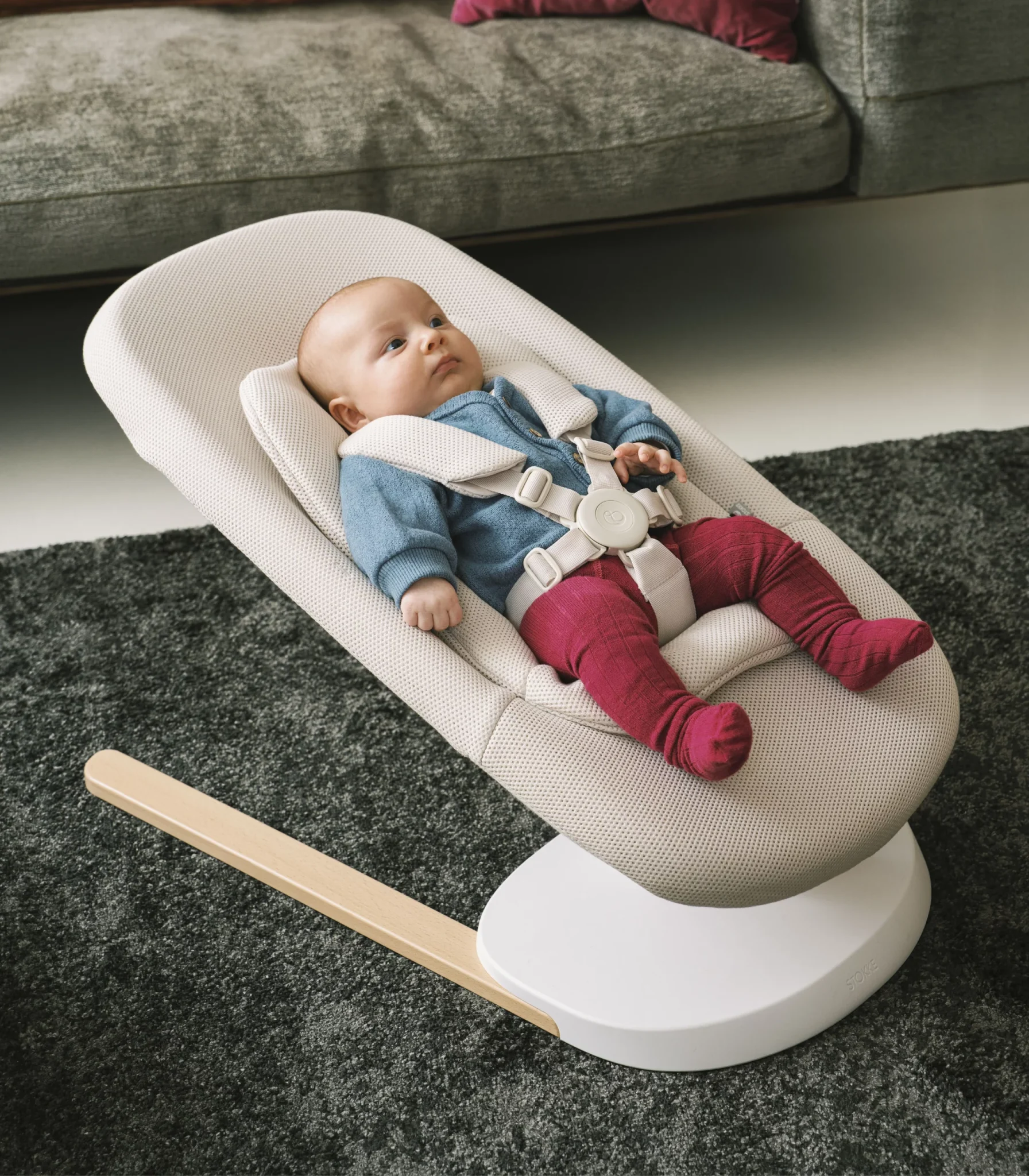 Stokke YOGA Ležaljka i Njihalica za Bebe Light Sand - Image 3