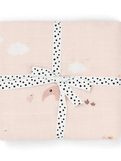 Done by Deer Pamučna tetra pelena 120×120 Playground Powder